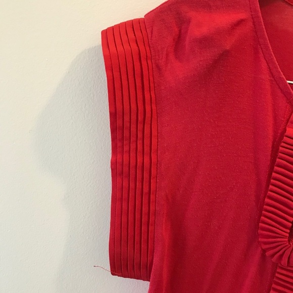 Ted Baker Red Ribbon Top 3 Medium Short Sleeves - Picture 4 of 7
